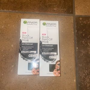 2) Garnier SkinActive Black Peel Off Mask w/Charcoal Clog Pores All Typed 1.7oz